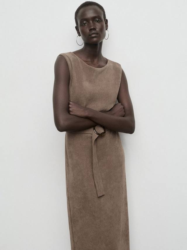 

Лидия платье вязаное с поясом Mango, Brown