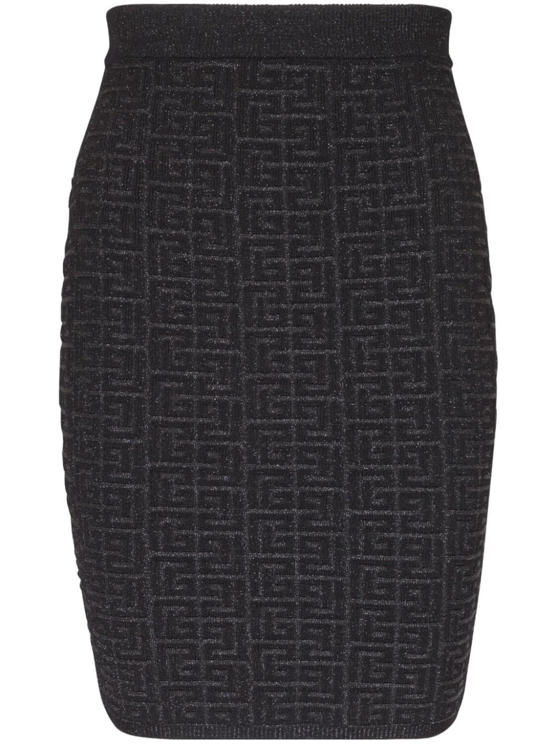 

Balmain мини-юбка вязки интарсия, черный