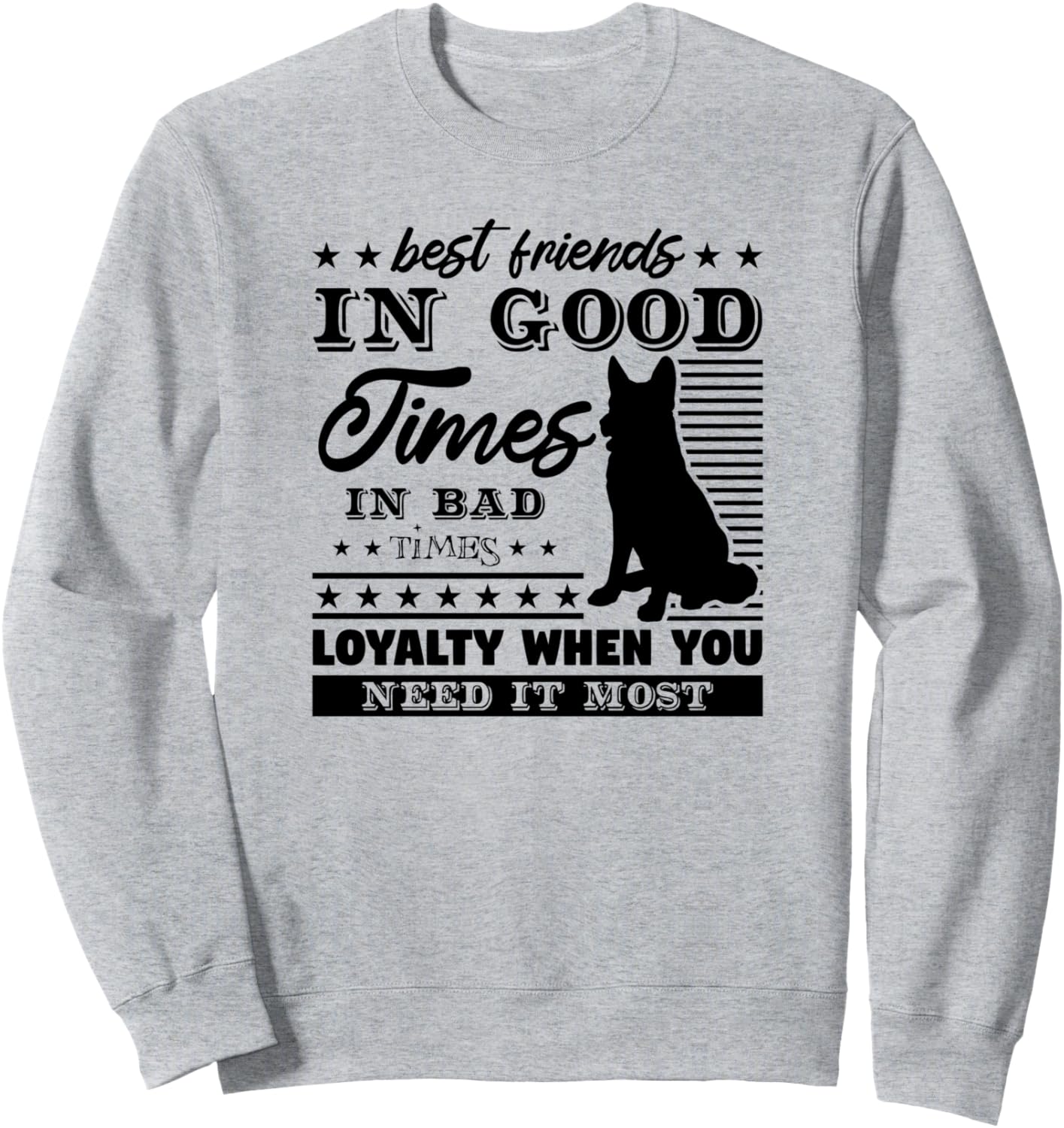 

Толстовка, Лучшие друзья в хорошие времена в забавной толстовке для любителей собак Best Friends In Good Times In Bad, серый