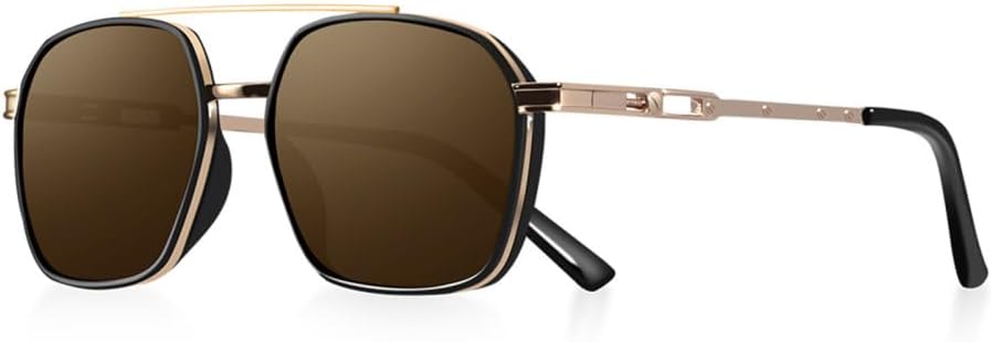 

Солнцезащитные очки Polygon 2027 для мужчин, для вождения и рыбалки, солнцезащитные очки для женщин в винтажном ретро-стиле, защита от ультрафиолета UV400 MTZJH, C5 Gold Brown