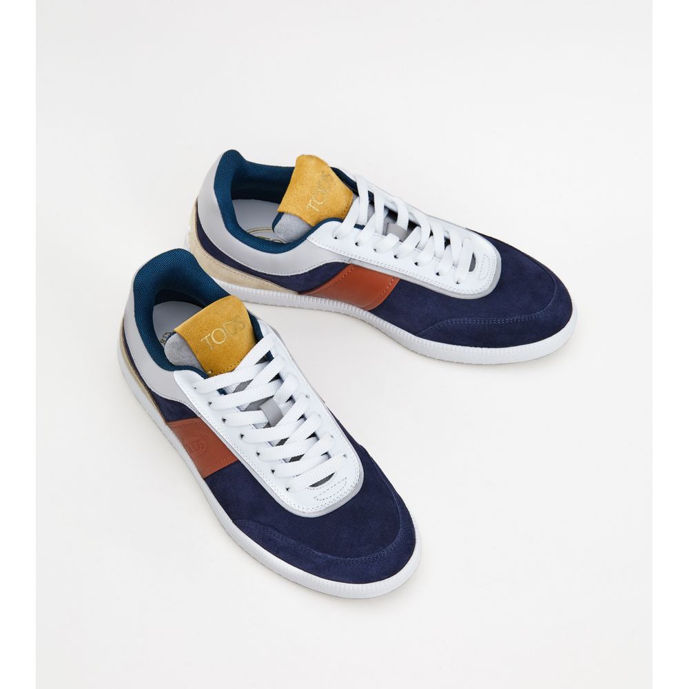 Tod's Tabs Кроссовки из замши, синий/коричневый/серый — фото 2