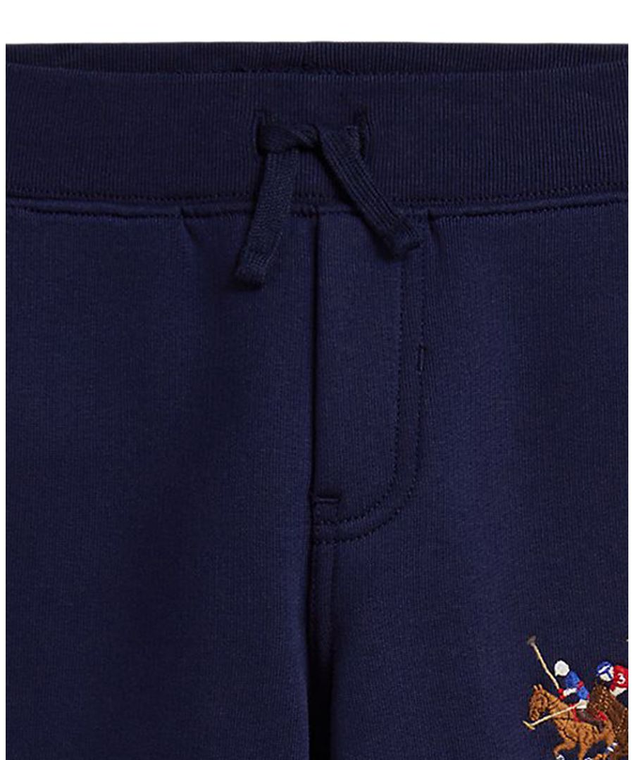 Детские флисовые спортивные штаны Triple-Pony для мальчиков 2-7 лет Polo Ralph Lauren, Newport Navy — фото 3