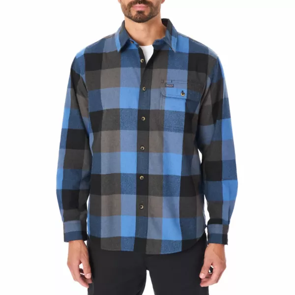 

Большая и высокая фланелевая рубашка с карманами Smith'S Workwear, цвет denim gray
