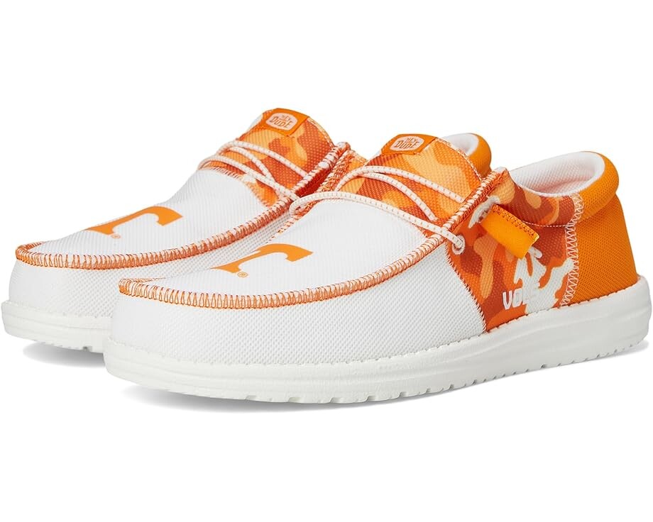 

Лоферы Hey Dude Wally Tri Varsity Mesh, цвет Orange/White