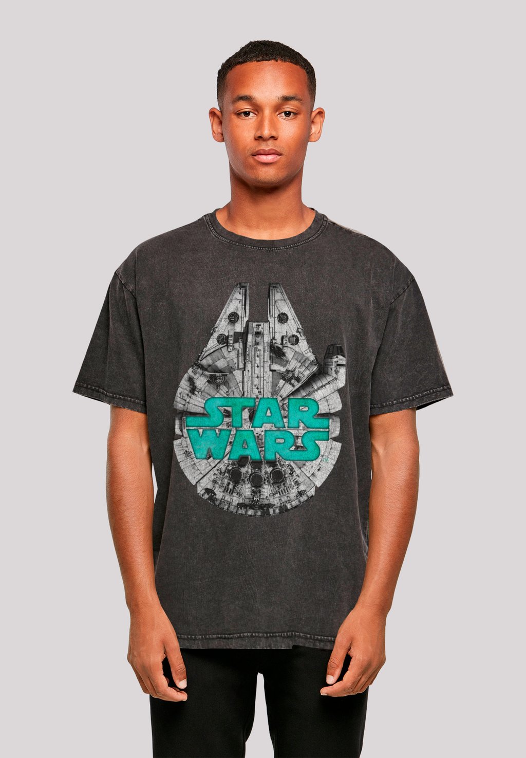 

Футболка с принтом STAR WARS MILLENNIUM FALKE F4NT4STIC, черный