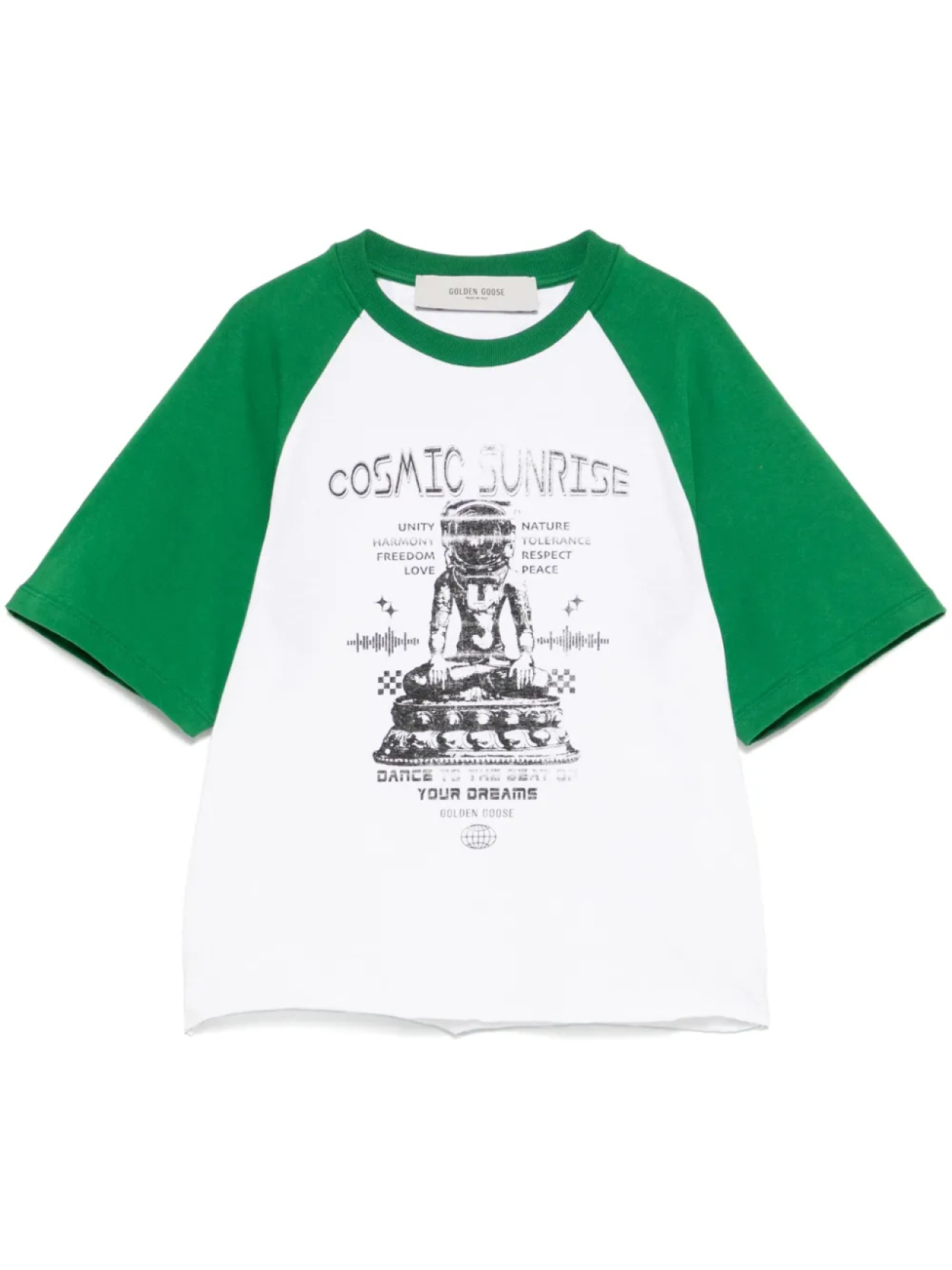 

Футболка Golden Goose с контрастными рукавами, белый