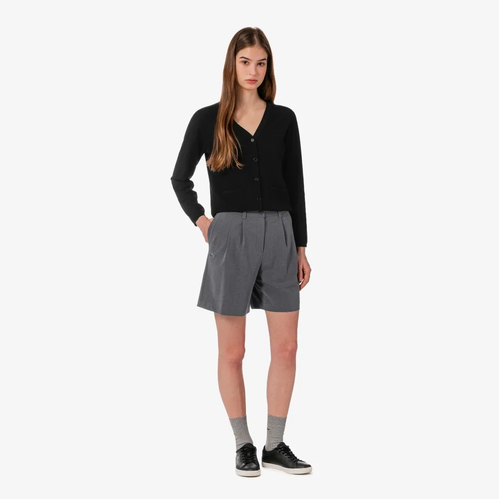 Шорты-бермуды Lacoste, меланжевый серый — фото 4