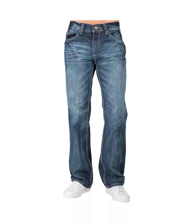 

Мужские джинсы Relaxed Straight Handcrafted Wash Premium Denim Signature Level 7, синий