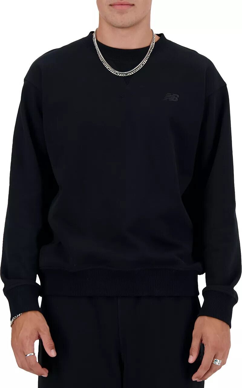 

Мужская толстовка с круглым вырезом New Balance Athletics French Terry, черный