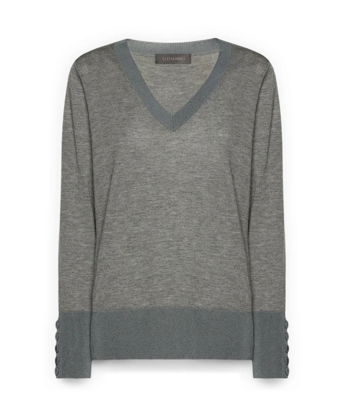 

Мягкий на ощупь шерстяной свитер Elena Mirã², серый