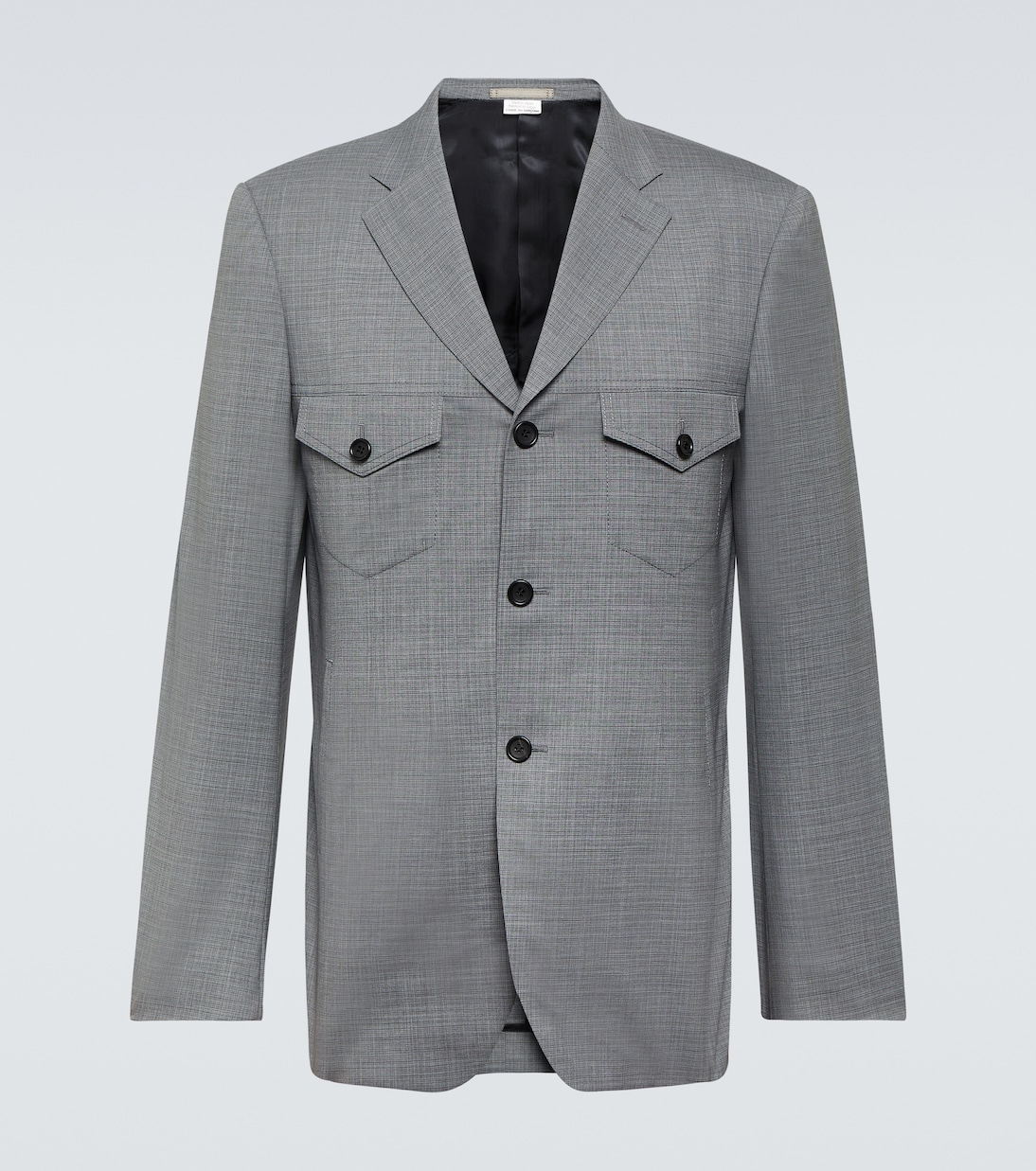 

Клетчатый шерстяной пиджак Comme des Garçons Homme Deux, Light Grey