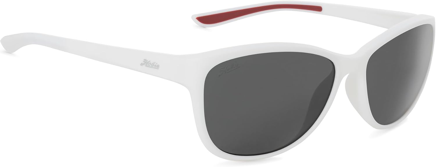 

Женские поляризованные солнцезащитные очки Hobie Mya - поляризация Hydroclean и дужки из резины Megol, защита от УФ-излучения - солнцезащитные очки, Satin White Frame - Grey