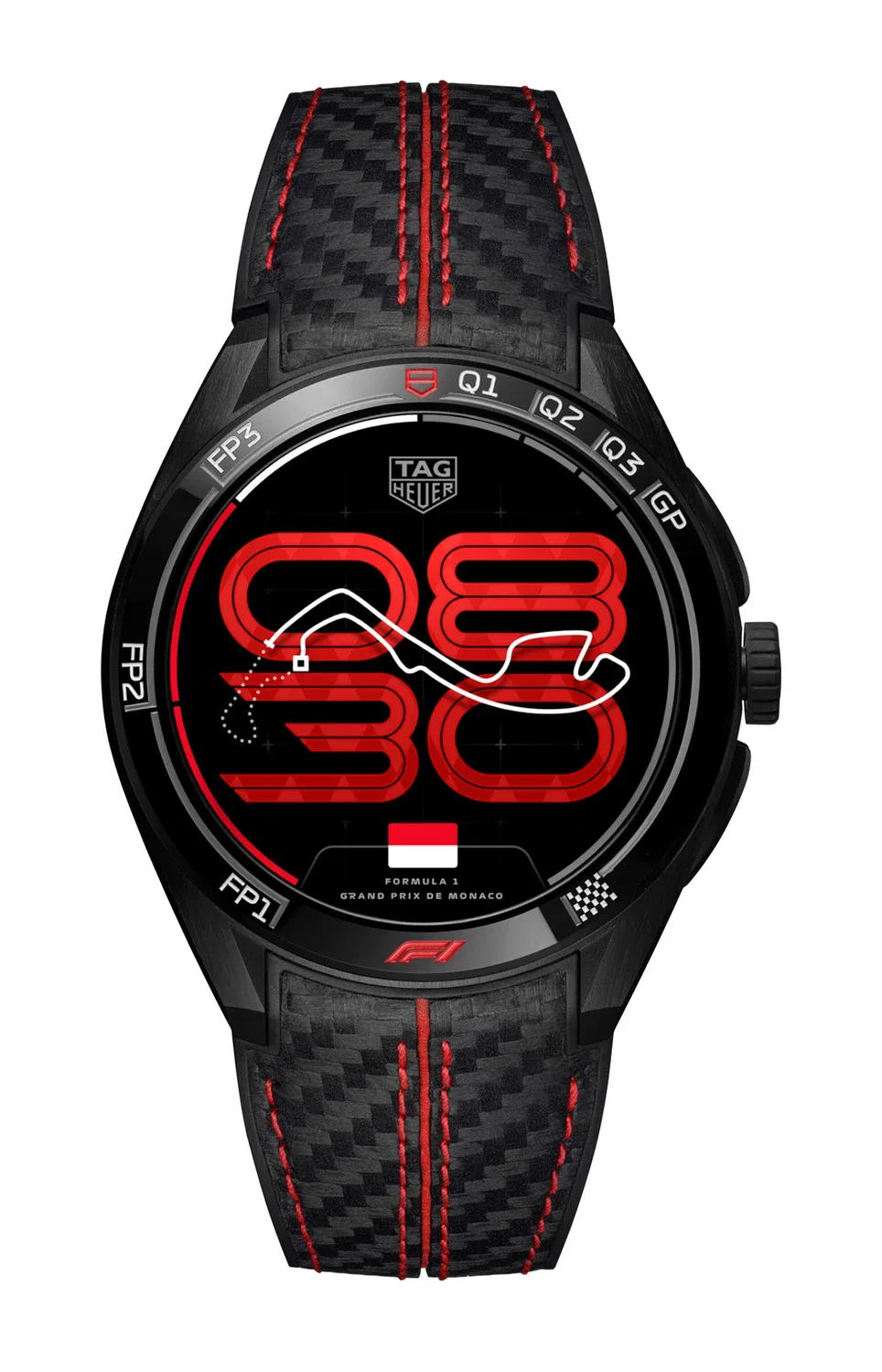 TAG HEUER Connected калибр E5 х Formula 1 издание - SBT8A85.EB0417, черный