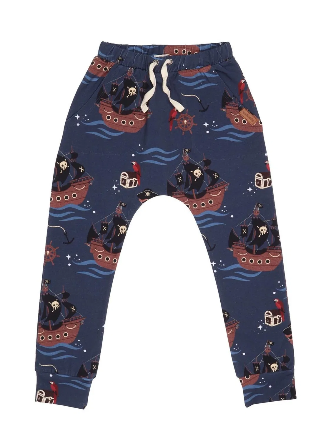 Брюки Walkiddy Regular Pants Pirate Ships темно-синего цвета