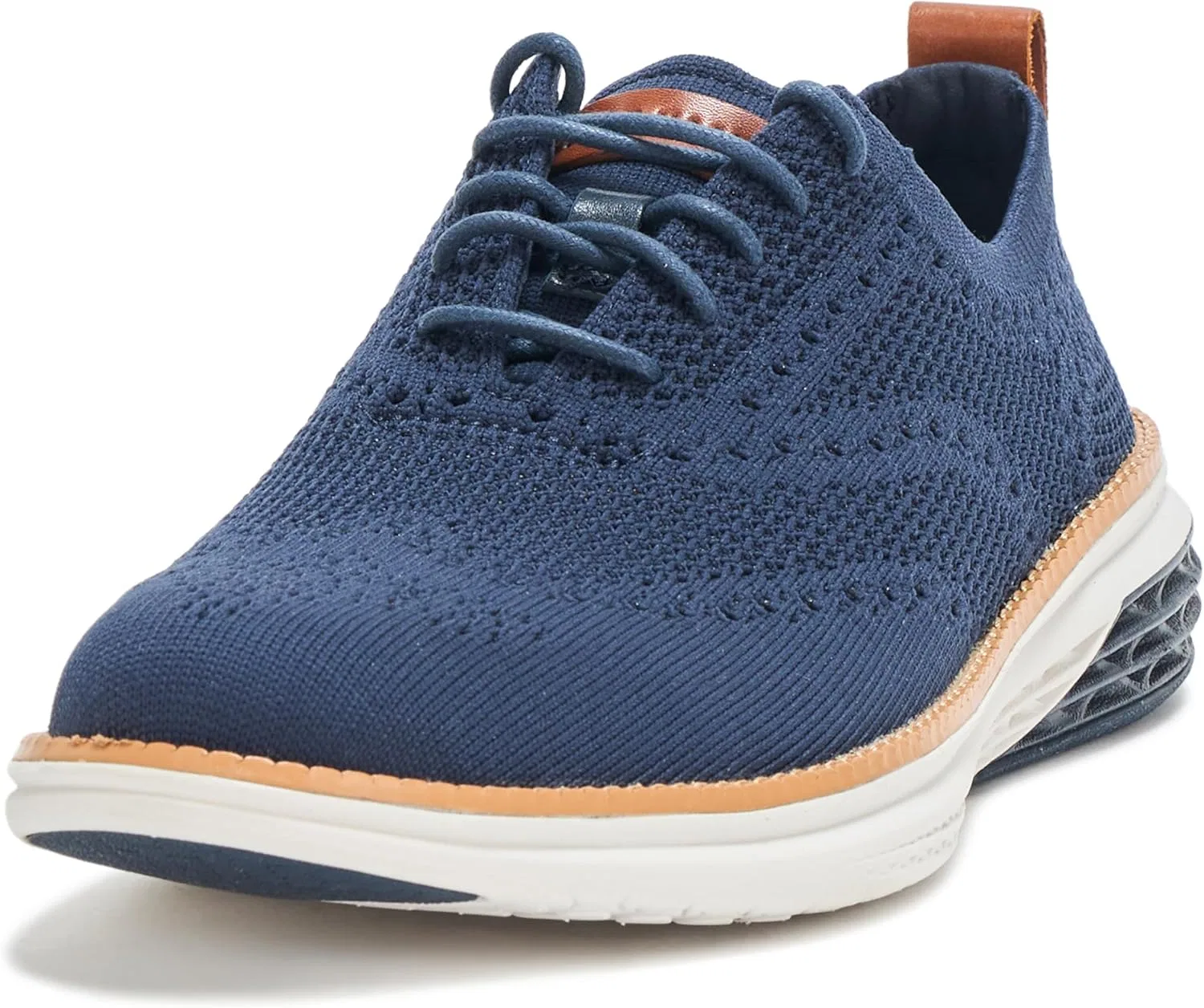 Мужские туфли Cole Haan Grand Hurrion Stitchlite Wingtip Oxford, темно-синий/бежевый