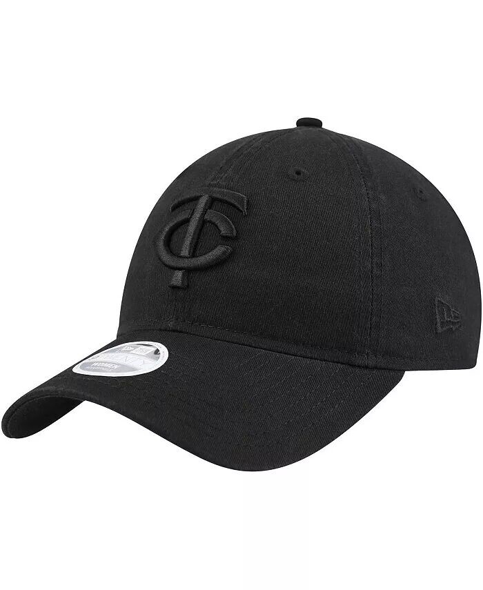 

Женская регулируемая кепка Minnesota Twins Black on Black Core Classic 9TWENTY New Era, черный