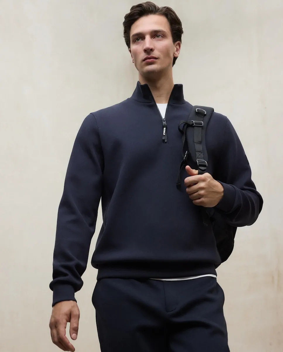 

Мужская толстовка с высоким воротником и застежкой-молнией Ecoalf, синий