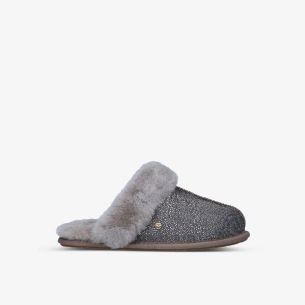 

Тапочки caviar scuffette ii из текстурированной овчины с металлизированным эффектом Ugg, цвет other