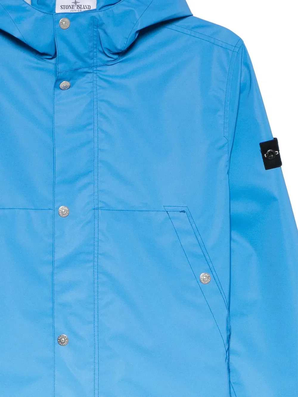 Светоотражающая ветрозащитная куртка Stone Island Junior, синий — фото 3