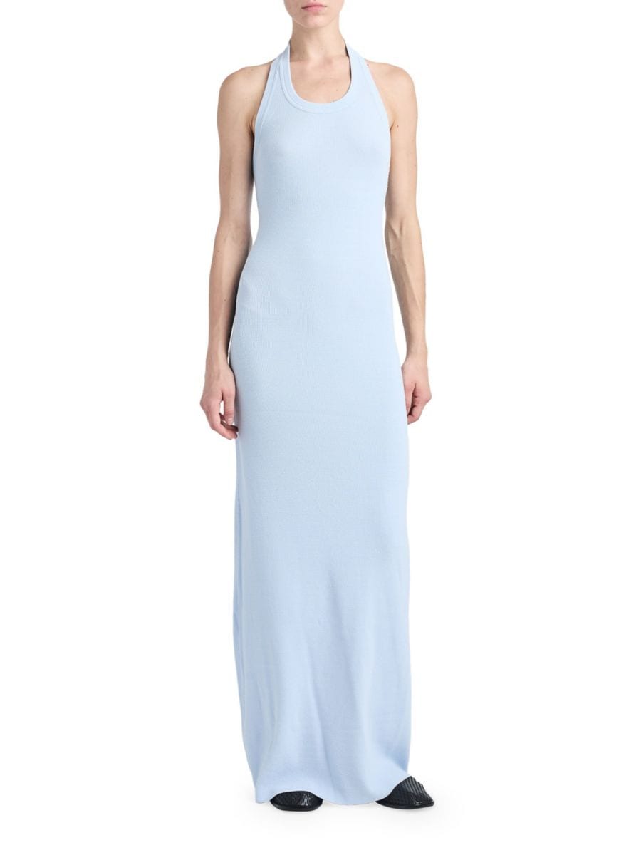

Платье Meryl Halter Column Proenza Schouler, светло-синий