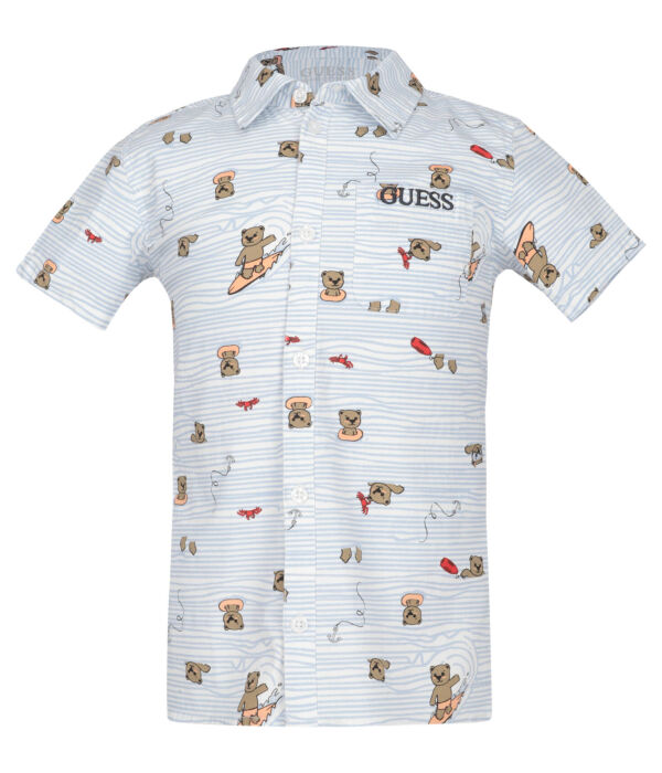 

Рубашка детская Guess с короткими рукавами, голубой