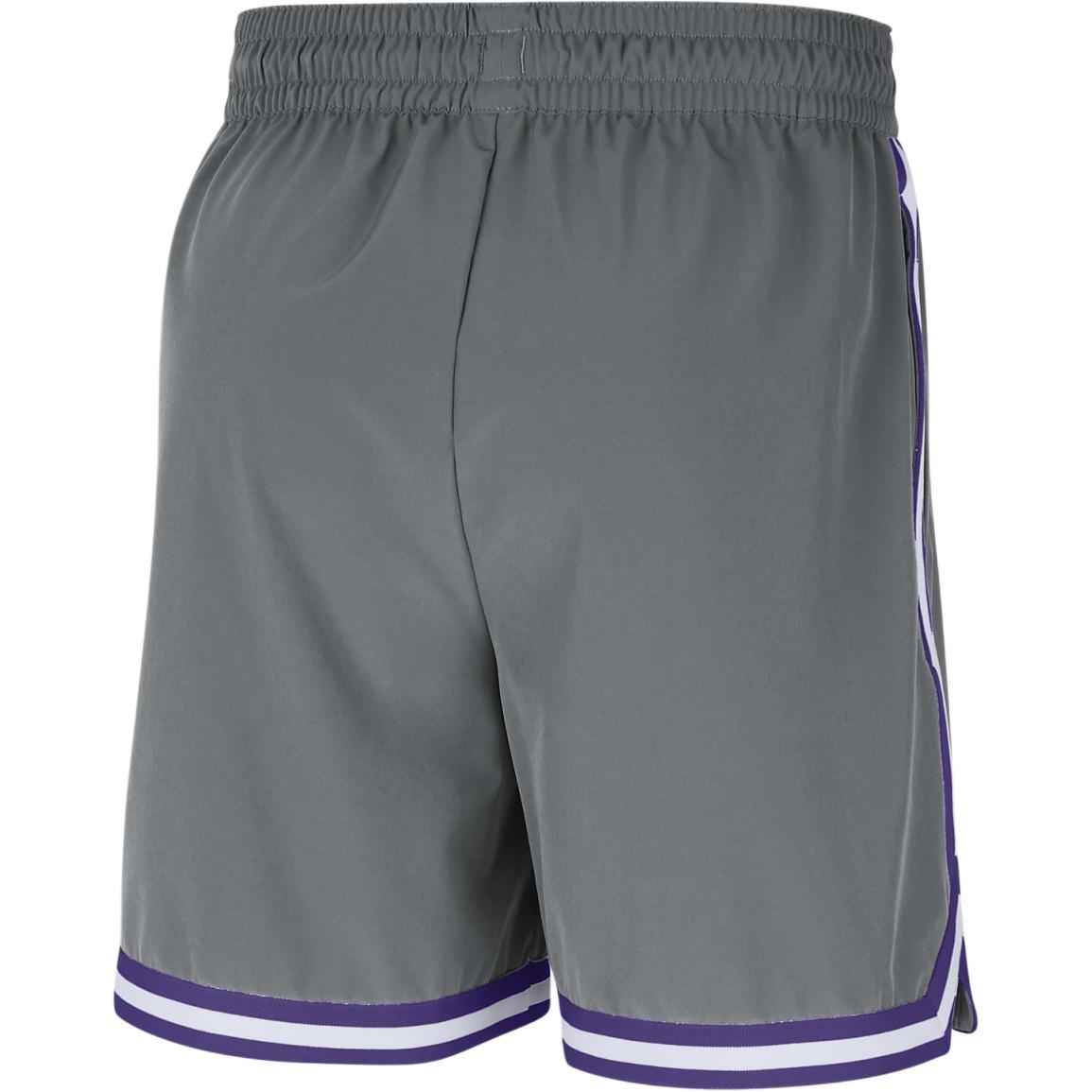 Футболка Nike DRI FIT NBA баскетбольная мужская дымчато-серая/полностью фиолетовая/белая — фото 3