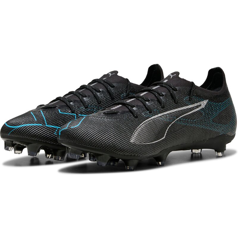 Футбольные бутсы для игры на траве ultra 5 pro fg/ag Puma, цвет puma black-puma silver-bright aqua — фото 3