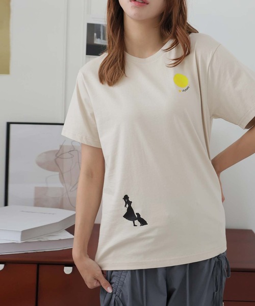 

Футболка с принтом Girly Doll, бежевая