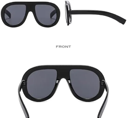 

Популярные модные солнцезащитные очки для женщин, ретро, ​​двухцветные, мужские панк-очки, градиентные, с защитой от УФ-излучения UV400 MTZJH, Brown Champagne