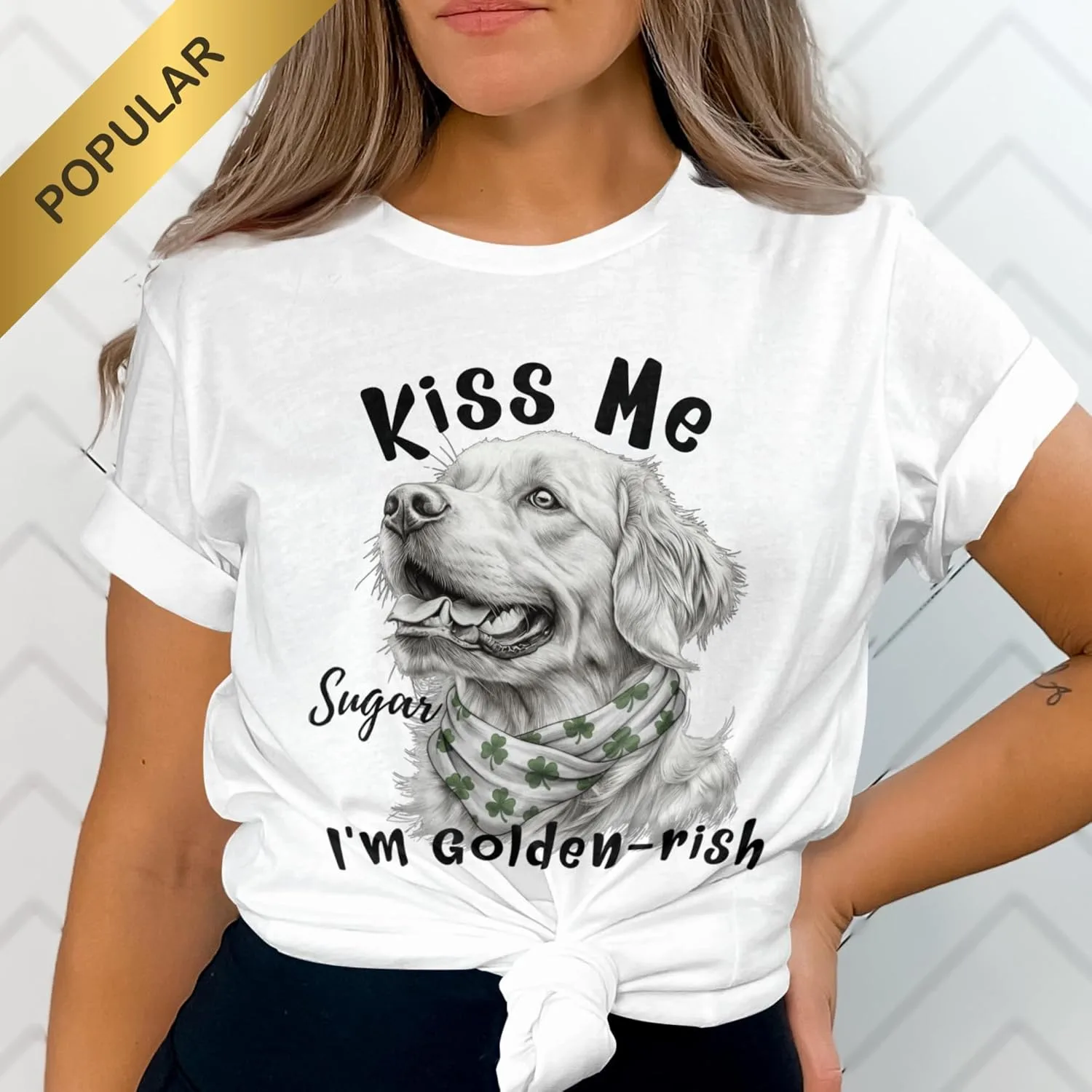 Футболка Custom Dog Mom с дизайном для Дня Святого Патрика — фото 2