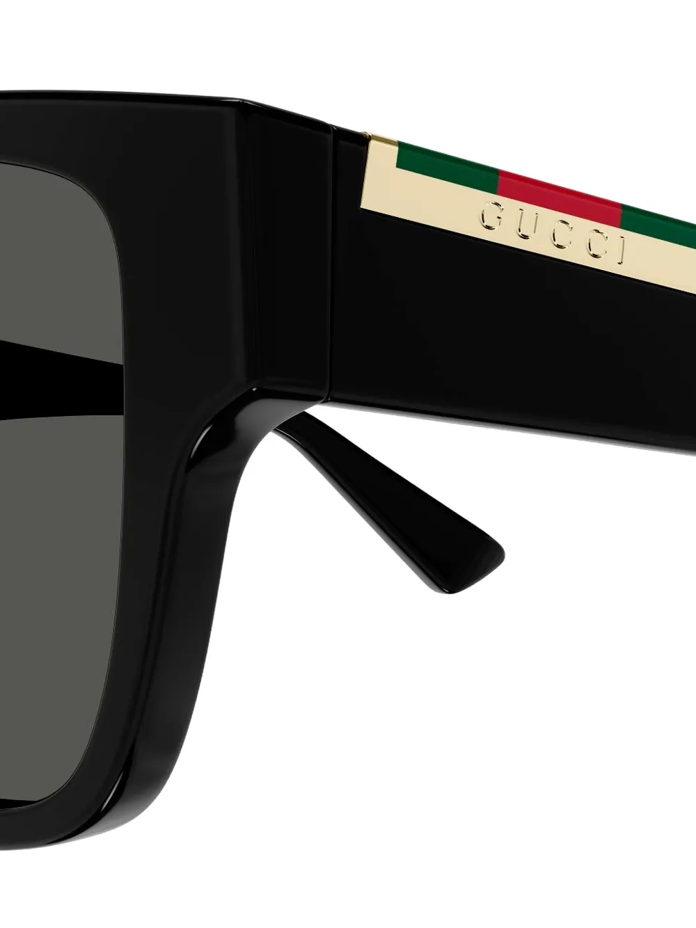 Солнцезащитные очки Gucci, прямоугольные, черные — фото 3