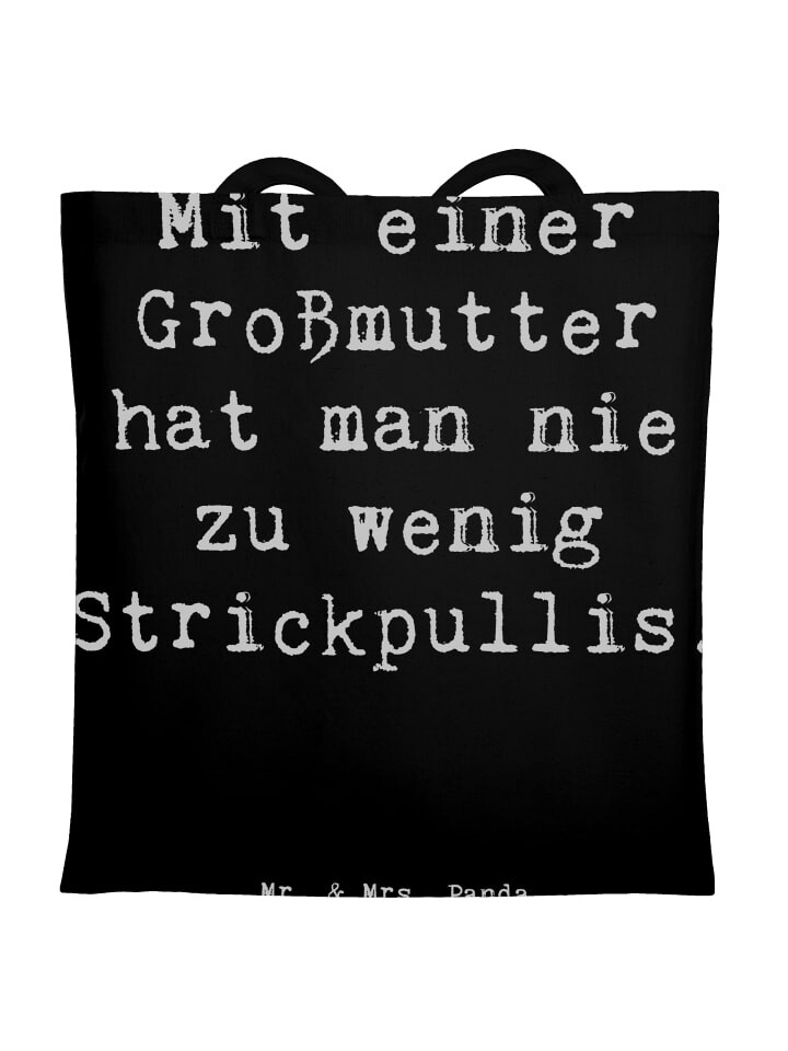 

Сумка для переноски Mr & Mrs Panda Großmutter Strickpullis, черный