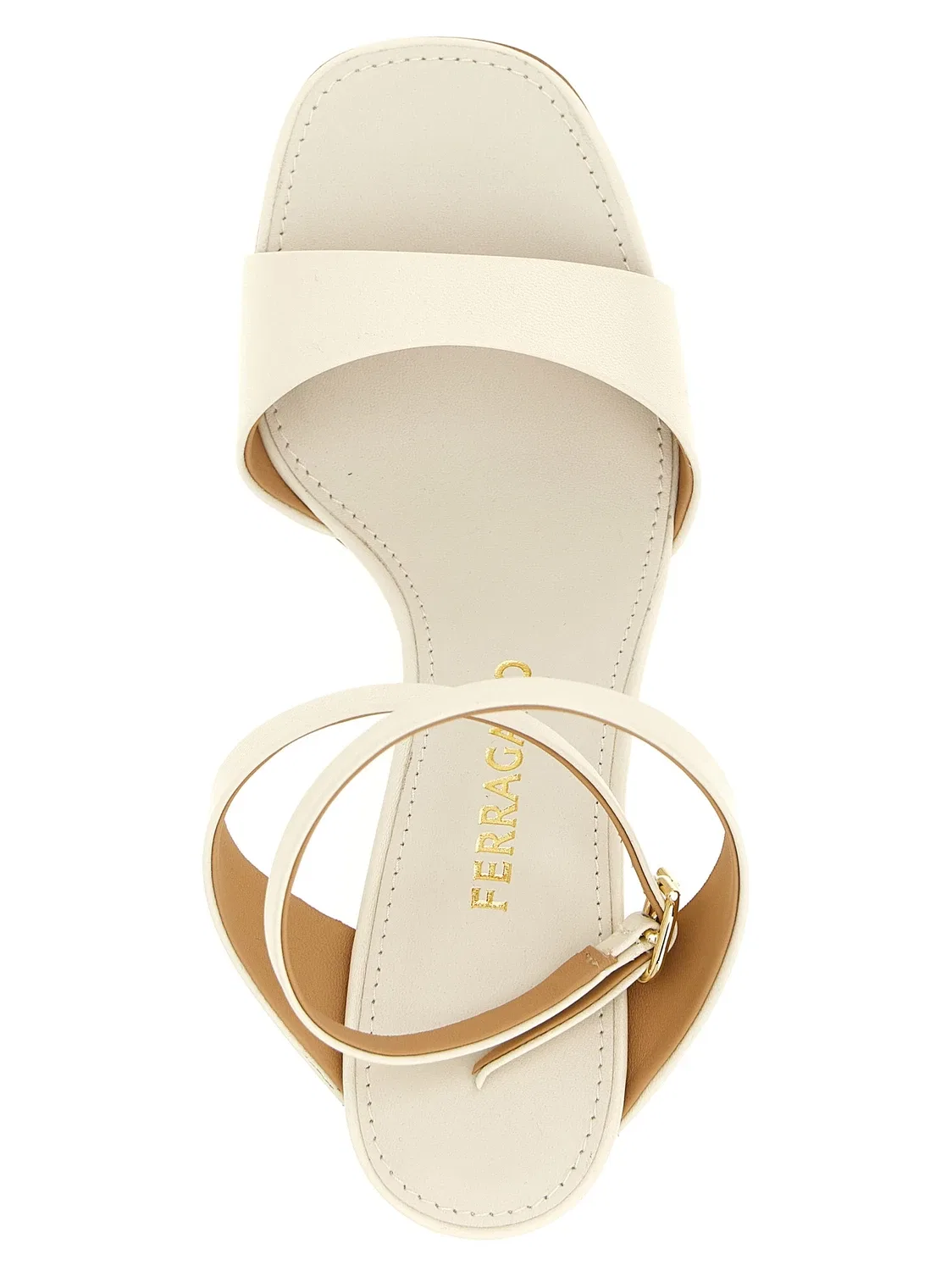 Босоножки «Teresy» Ferragamo, бежевый — фото 4