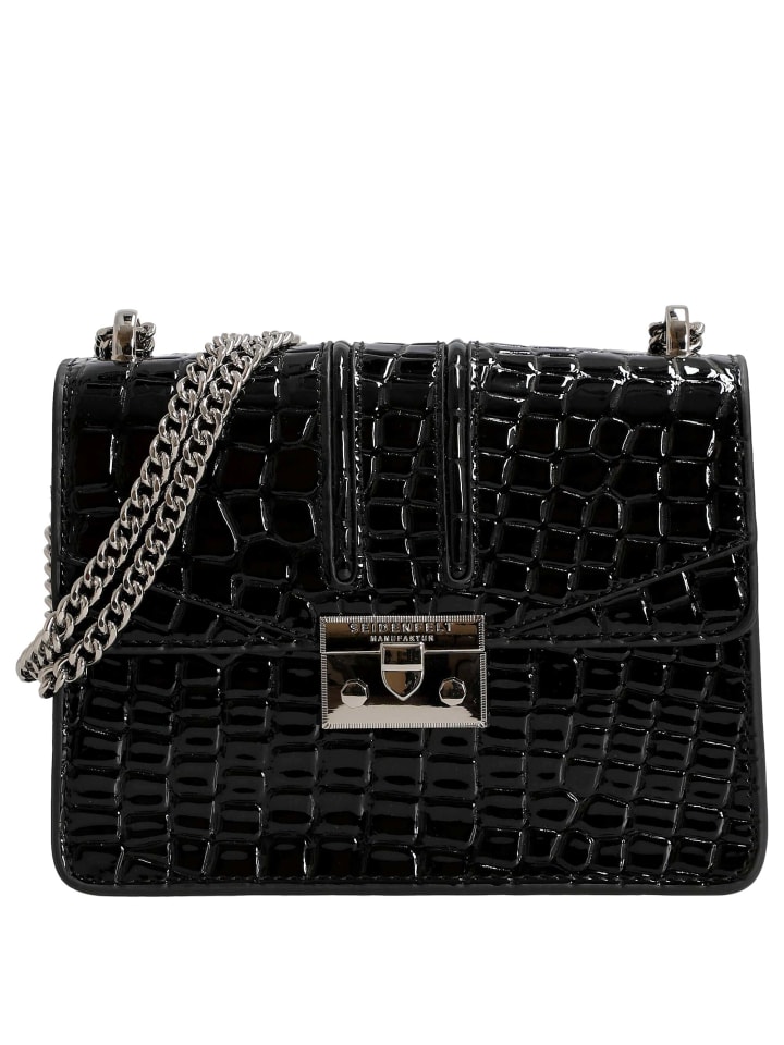 

Наплечная сумка Seidenfelt, цвет croco print black, Черный, Наплечная сумка Seidenfelt, цвет croco print black