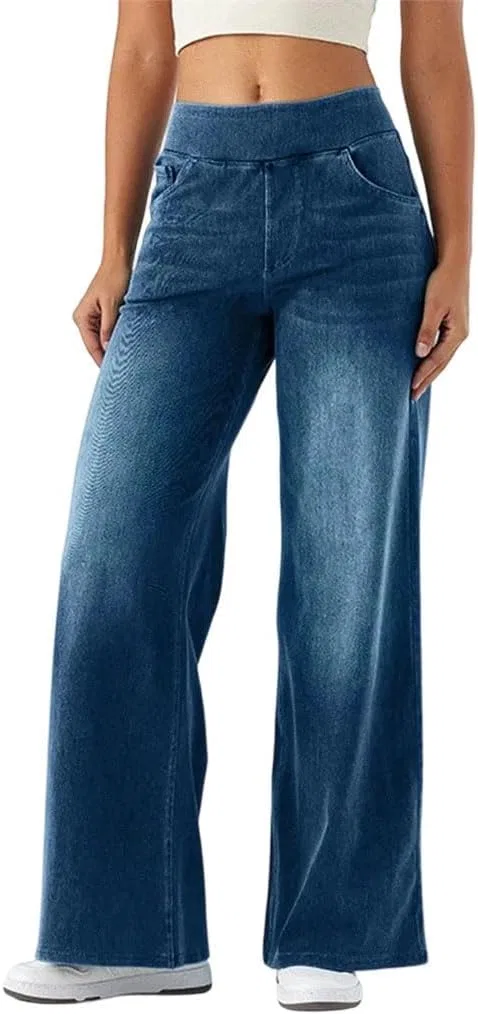 Джинсы женские с широкими штанинами, American Vintage, 5