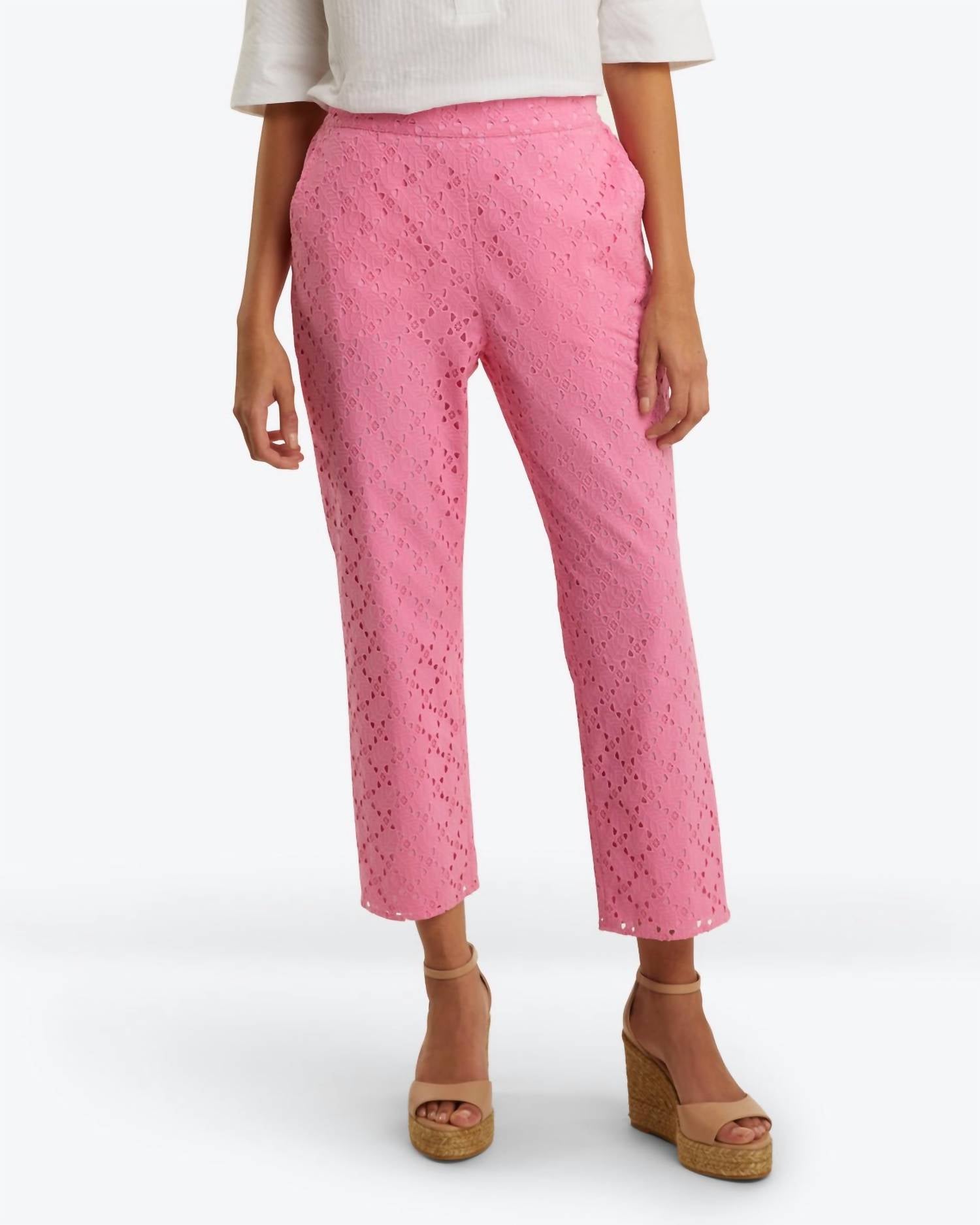 

Брюки с люверсами в пакете Pink Eyelet Draper James