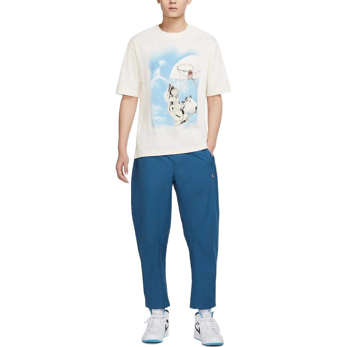 Jordan Повседневные брюки мужские french blue moderate straight fit — фото 4