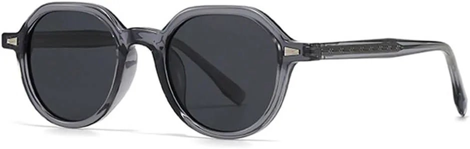 

Мужские солнцезащитные очки в стиле ретро, ​​круглые, роскошные, в стиле панк, с заклепками, женские, сине-серые, солнцезащитные очки UV400 HVTVTLA, Grey Grey