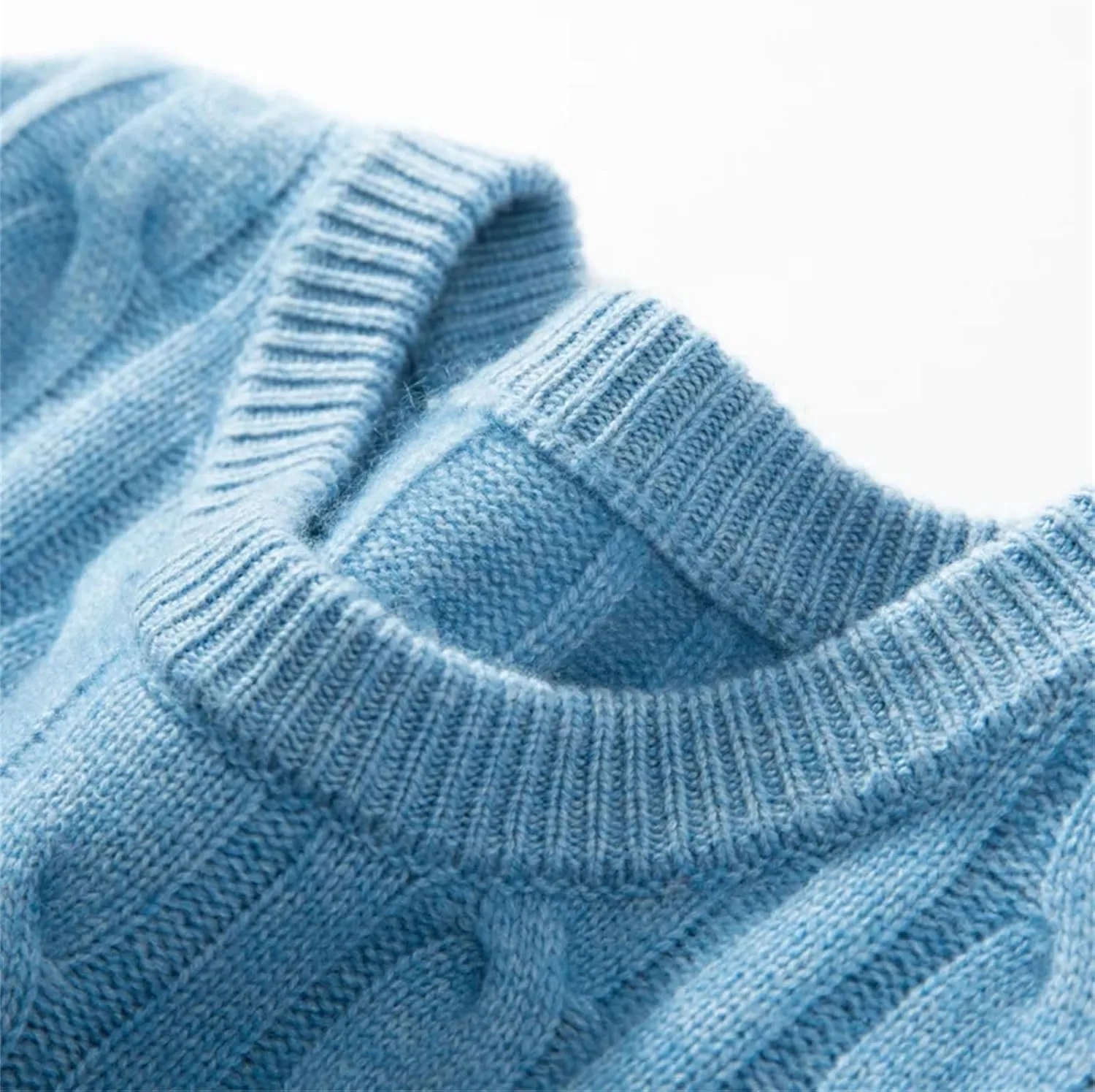 Мужской свитер 100% cashmere с круглым вырезом и вязкой twisted flower — фото 3