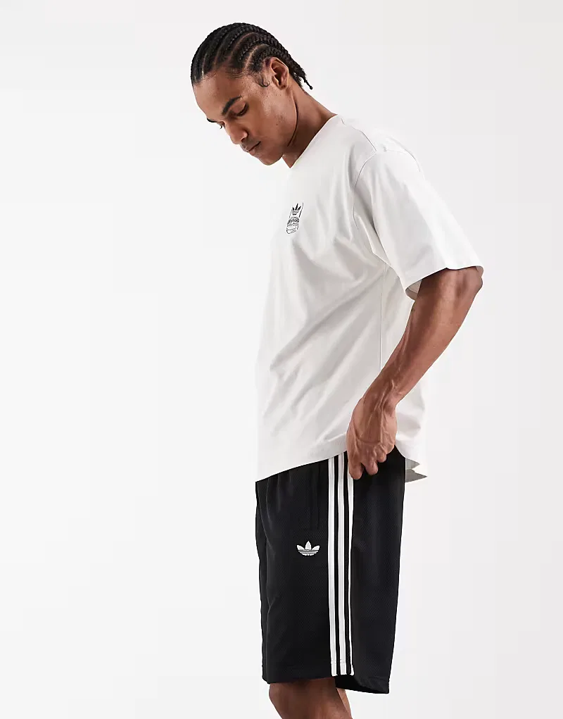 Шорты Adidas Originals с тремя полосками, черный — фото 3