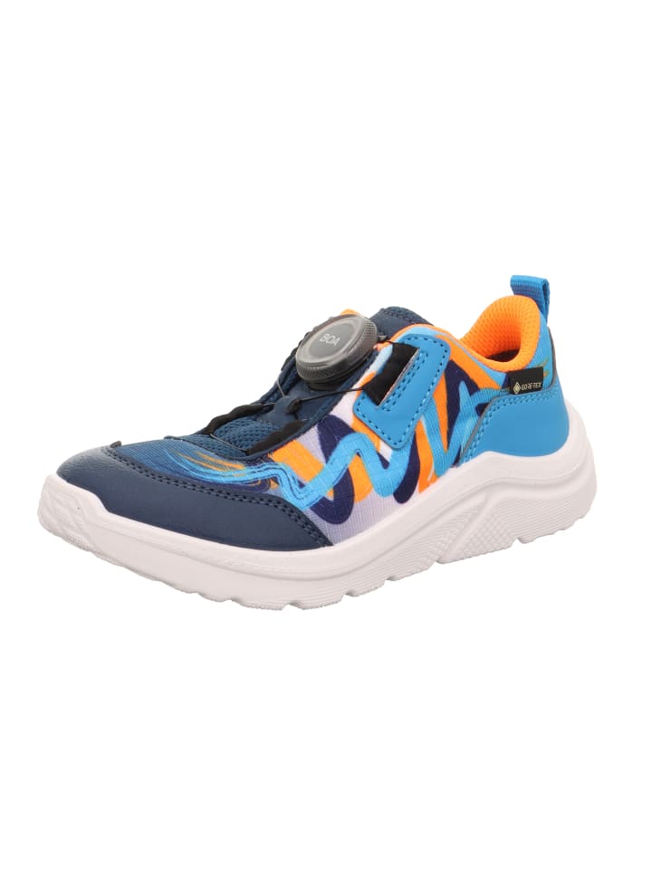 

Кроссовки на шнуровке superfit, цвет blau/orange
