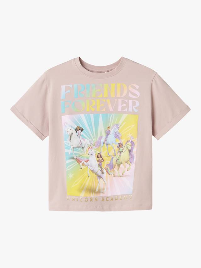 

Детская хлопковая футболка Relaxed Friends Forever с единорогом NAME IT, Burnished Lilac