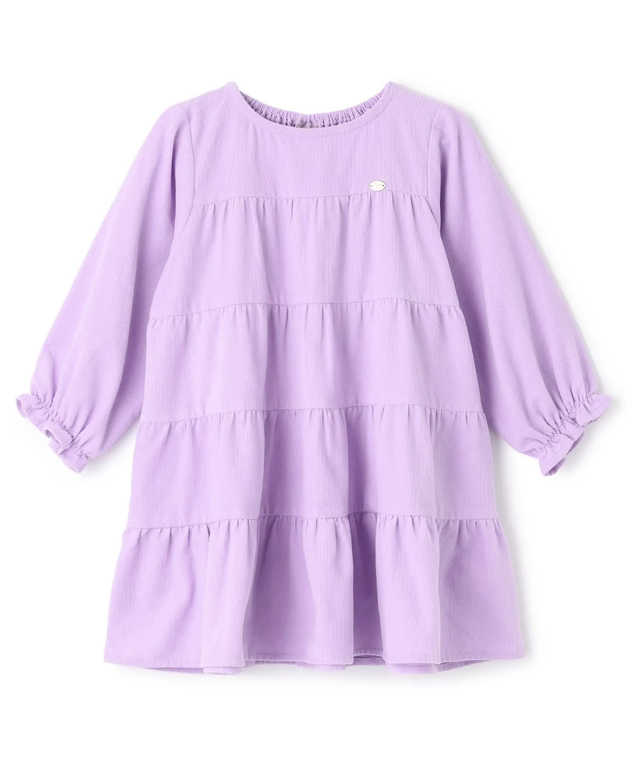 Многоярусное вельветовое платье Petit main, Lavender