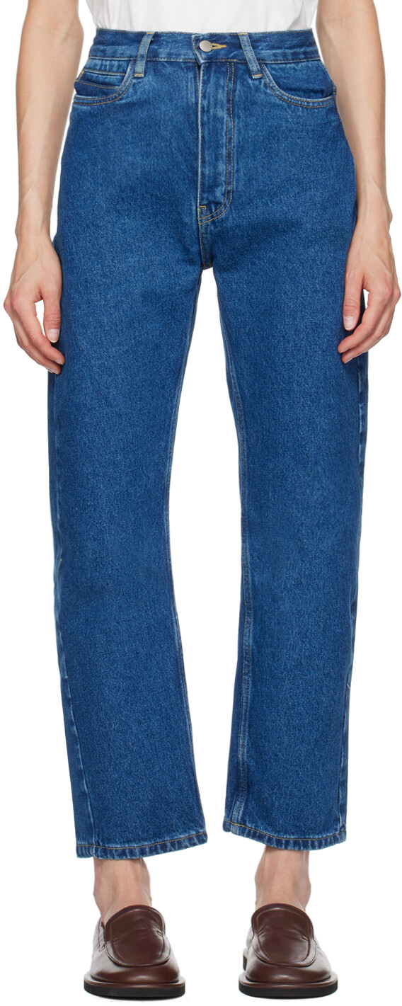 

Джинсы Ruthe цвета индиго Studio Nicholson, Indigo wash