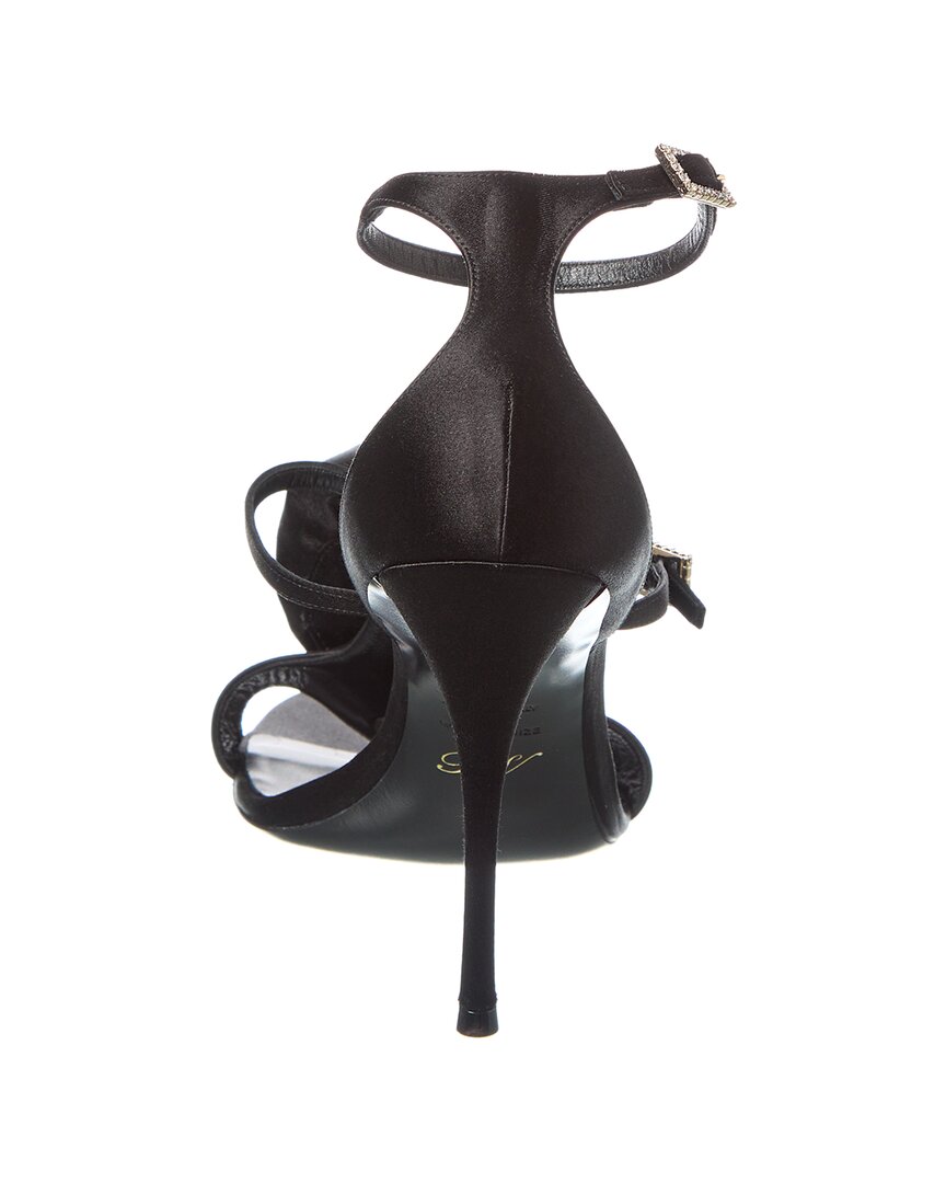 Roger Vivier Satin Sandal, черный — фото 3