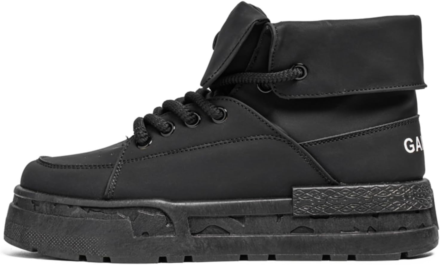 

Мужские высокие кожаные кроссовки на шнуровке с массивной противоскользящей подошвой, белые и серые, а также черные, для повседневной уличной носки Kelibasi