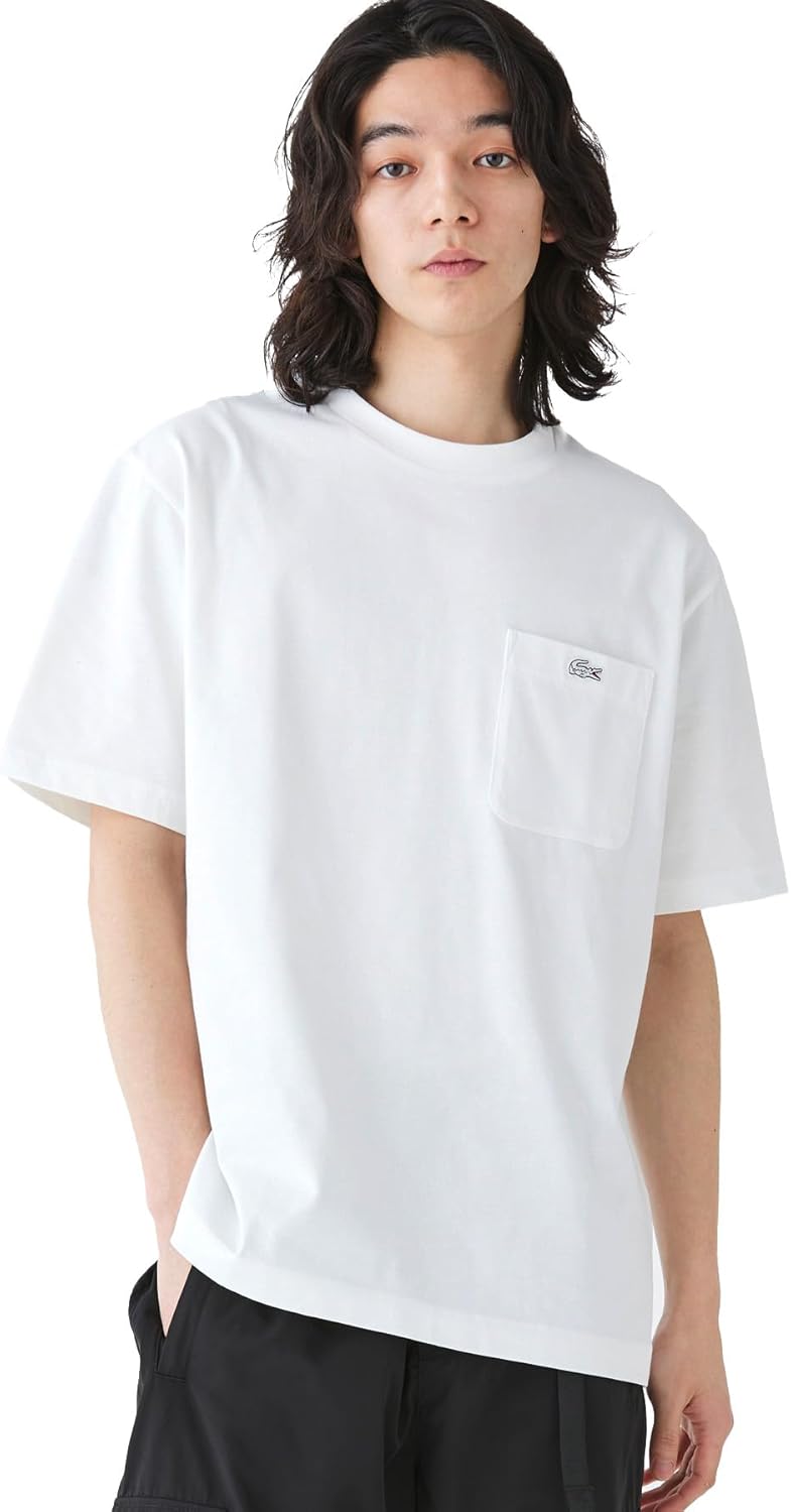 

Футболка LACOSTE Мужская футболка с коротким рукавом и изображением часов в контуре, белый