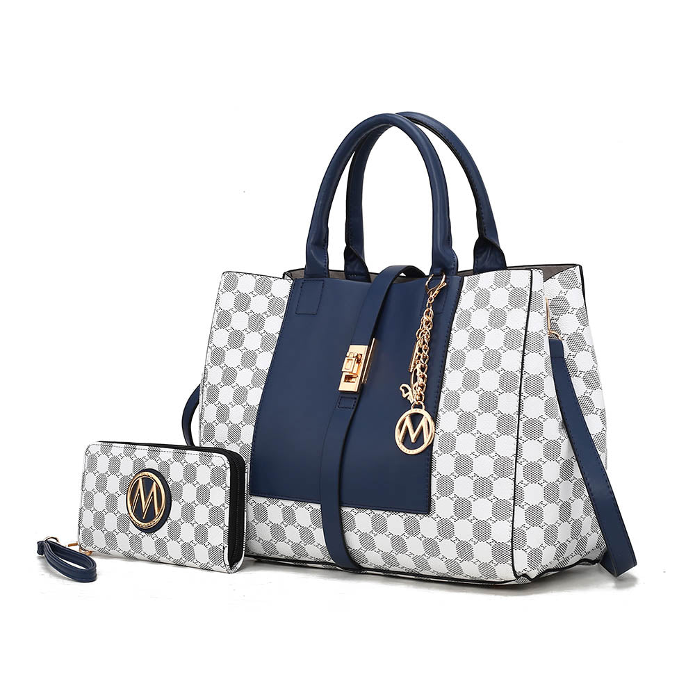 

Юлиана круглая сумка-мешок с принтом и кошельком - 2 предмета MKF, темно-синий