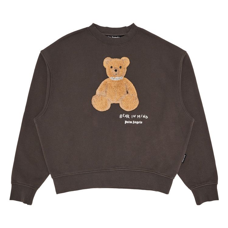 

Свитер Palm Angels Bear In Mind Crew, Dark Grey/Brown