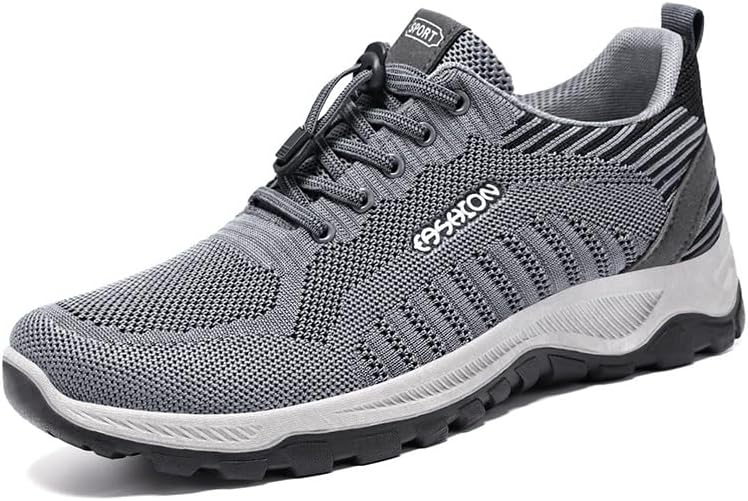 

Мужские кроссовки для ходьбы - удобные повседневные кроссовки для всего дня, легкие дышащие спортивные кроссовки с поддержкой, подходящие для фитнеса Qacksv, серый